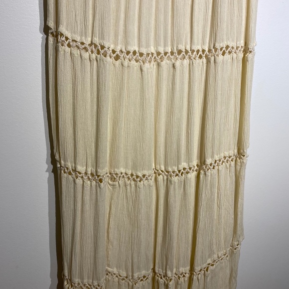NWT Mix Nouveau Ivory Boho Open Knit Work Maxi Dress - Picture 4 of 15
